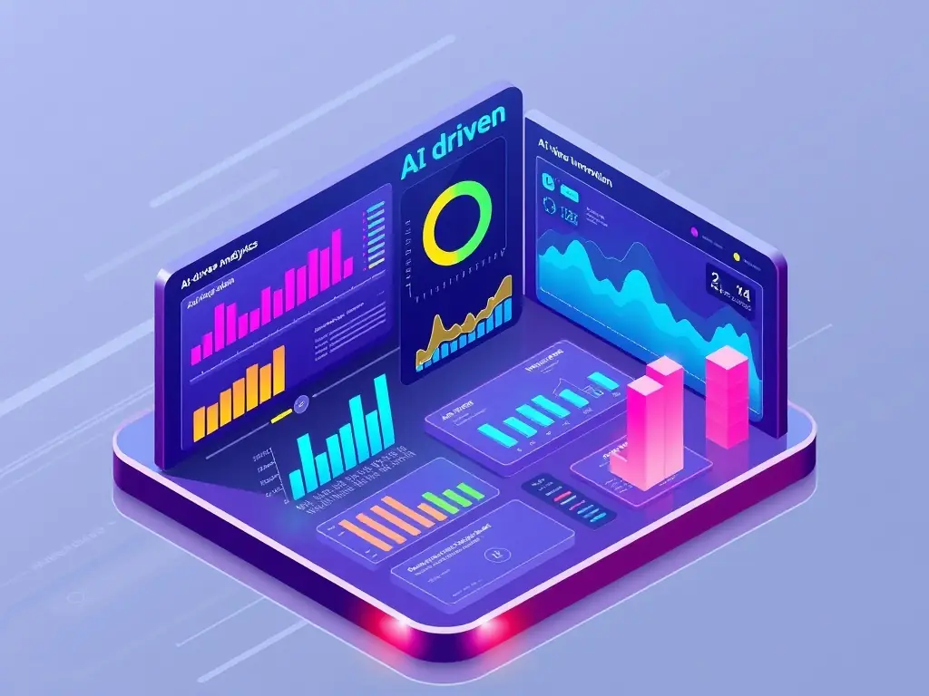 A dashboard displaying real-time data analytics and insights, highlighting the power of AI in data-driven decision-making.